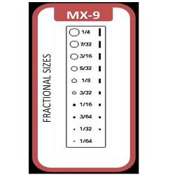 MX-9 Fractional Size crack comparator